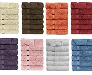 FTB Classic Washcloths Set 12 Piece Washcloths (Moss Green, 12 Washcloths)