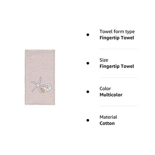 Avanti Linens - Fingertip Towel, Soft & Absorbent Cotton Towel, Beach Inspired Bathroom Accessories (Seaglass Collection)