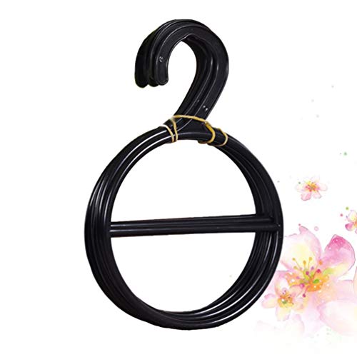 TOPBATHY 10Pcs Scarf Hanging Rings Scarf Hook Hanger Plastic Multifunctional Circle Hanger for Tie Belt