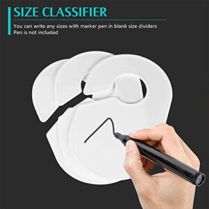 16 Pack Clothing Rack Size Dividers, Large Oval Blank Hanger Closet Dividers, Writable Clothing Dividers Tags, for Cloth Store, Closet Cloth, Home, Reusable