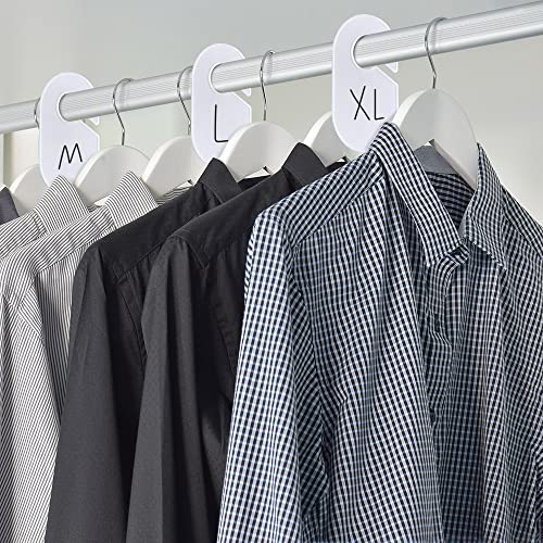 16 Pack Clothing Rack Size Dividers, Large Oval Blank Hanger Closet Dividers, Writable Clothing Dividers Tags, for Cloth Store, Closet Cloth, Home, Reusable