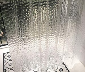 ryhpez shower curtain liner - clear shower curtain set with hooks | 72"x72"