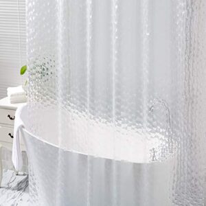 Ryhpez Shower Curtain Liner - Clear Shower Curtain Set with Hooks | 72"x72"