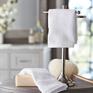hotel premier collection 100% cotton luxury washcloth, 2-pack, white