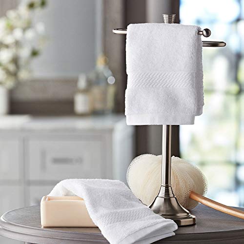 Hotel Premier Collection 100% Cotton Luxury Washcloth, 2-pack, White