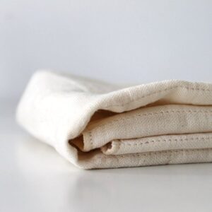 Nawrap 100% Organic Cotton, Face Towel, Green/Ivory