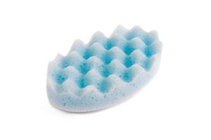 juvo products replacement bath sponges for combination lotion applicator and bathing wand, 2-pack, blue