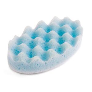 Juvo Products Replacement Bath Sponges for Combination Lotion Applicator and Bathing Wand, 2-Pack, Blue
