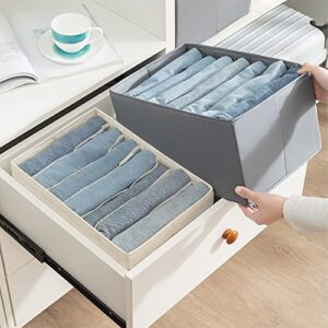 Wardrobe Clothes Drawer Organizers for Closet Clothing T-shirts Jeans Foldable, 4 Pack