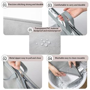 Handbag Storage Purse Storage Bag Dust Bags for Handbags Clear Storage Bags Handbag Storage Organizer 6-pack of 3 sizes,Purse Dust Bags for Closet Storage Purse organizer,gray, Ash, 001