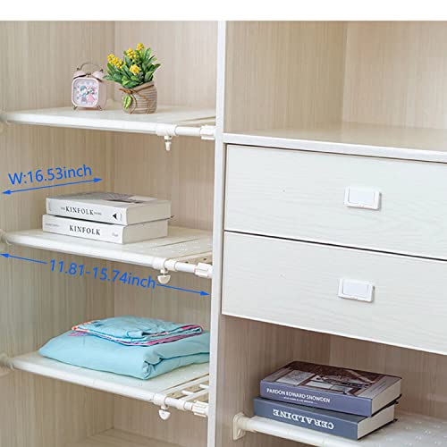 HDAIUCOV Tension Shelf, Expandable Shelf, Adjustable Shelves for Closet/Camper 11.81"-15.75"