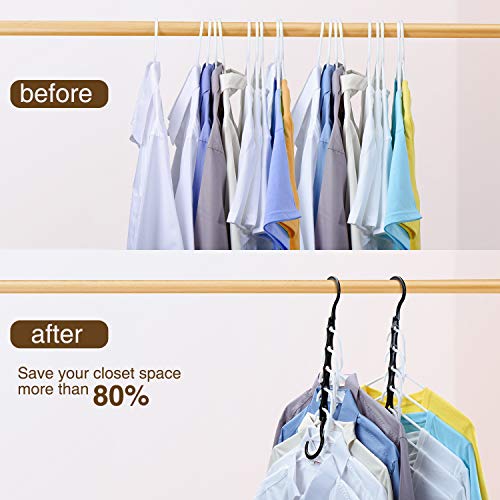 Pretigo Magic Hangers Space Saving Hangers 10 Pack Closet Space Saver Hanger Organizer Multi Hangers Space Saving