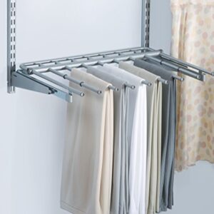 Rubbermaid Configurations Deluxe Closet Kit, Titanium, 4-8 Ft. & Configurations Pants Rack, Titanium, Holds 7 Pairs of Pants, Non-Slip, Closet Organization and Storage