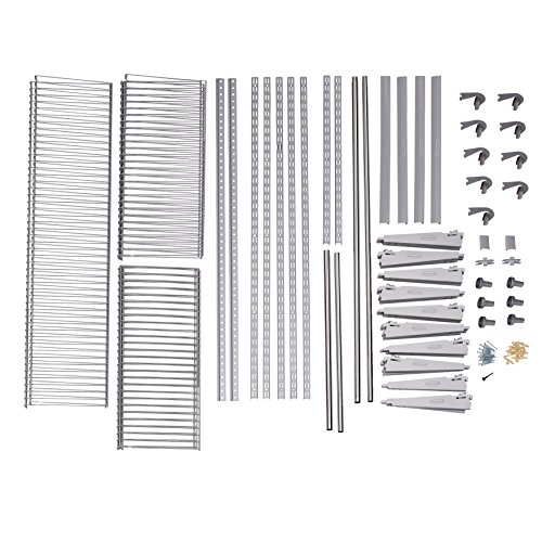 Rubbermaid Configurations Deluxe Closet Kit, Titanium, 4-8 Ft. & Configurations Pants Rack, Titanium, Holds 7 Pairs of Pants, Non-Slip, Closet Organization and Storage