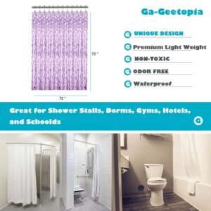 Ga-Geetopia EVA 3D Purple Pearl Plastic Shower Curtain Liner - Premium Light Weight 72" x 72" Bathroom Shower Showroom Curtain Liner with Rustproof Metal Gromments and Weighted Magnet