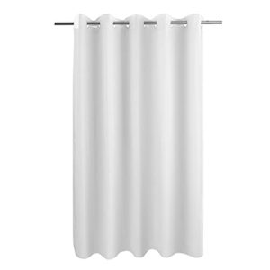 extra long shower curtain no hooks or liner needed - soft microfiber 84" long fabric shower curtain liner set, machine washable & water repellent, white