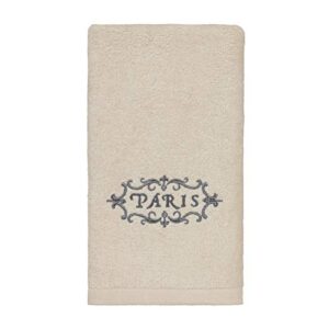 avanti linens - fingertip towel, soft & absorbent cotton towel (paris botanique collection, ivory)