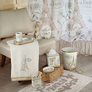 Avanti Linens - Fingertip Towel, Soft & Absorbent Cotton Towel (Paris Botanique Collection, Ivory)