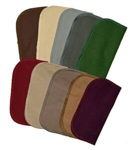 1 ply solid flannel 8x8 inches set of 10 earth tone edging