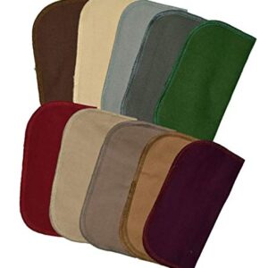 1 Ply Solid Flannel 8x8 Inches Set of 10 Earth Tone Edging