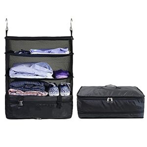 famkit luggage organizer portable hanging travel shelves storage bag for travel luggage space saving