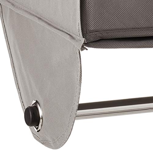 HOMZ Clothes Bar and Drawer, Grey 2 Shelf Hanging Closet Organizer (3817402)