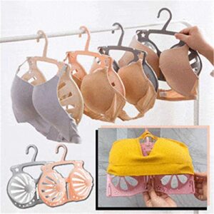 4packs anti-deformation bra hanger, bra-shaped drying rack, 360-degree rotatable underwear hanger with protective hooks, keep your bra in good shape, cami hanger closet organizer for tank tops