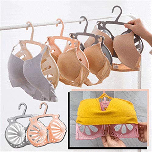 4PACKs Anti-Deformation Bra Hanger, Bra-Shaped Drying Rack, 360-Degree Rotatable Underwear Hanger with Protective Hooks, Keep Your Bra in Good Shape, Cami Hanger Closet Organizer for Tank Tops