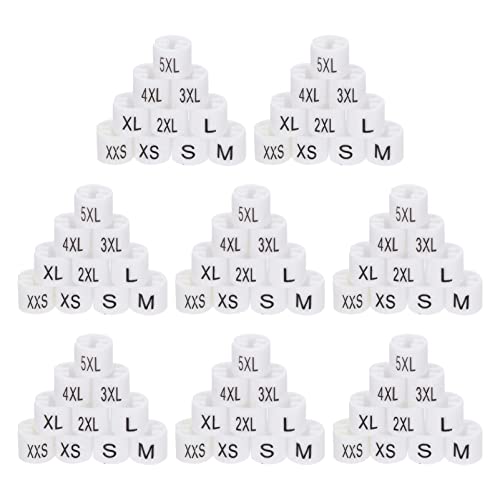 Plastic Hangars Black Plastic Hangers 100Pcs Plastic Hanger Size Markers Coding Garment Size Markers Assortment Kit for Wire Hangers Clothing Hangers Clothing Hangers Color- Coding Hanger