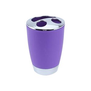 GOTOTOP Bathroom Sets Accessories 6PCS Includes Toothbrush Holder,Waste Bin,Soap Dish,Toilet Brush,Rinse Cup Sprayer Bottle,Purple