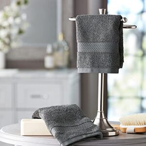 member's mark hotel premier collection 100% cotton luxury washcloth, 2-pack, grey