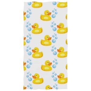 alalal guest hand towels for bathroom yellow rubber ducks decorative fingertip towels absorbent soft towels for hotel kitchen spa gym yoga 27.5x15.7 inch