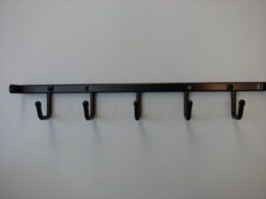 wall mount stationary belt rack / necklace organizer, oil rubbed bronze 12"