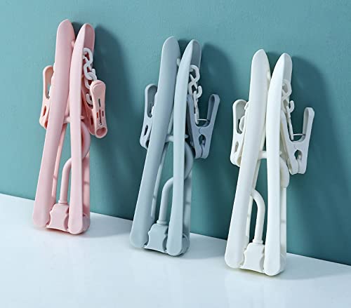 WOIWO 8 PCS Portable Folding Clothes Hanger Creative Travel Easy to Carry Clothes Hanger for Adults and Children