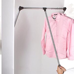 Large Closet Lifting Rack Drying Rack/Drop-Down Rail, Adjustable Pull-Down Wardrobe Rod, Suitable for Wardrobe Width 1100-1600MM, Bearing 30kg (Size : 1150-1500mm)