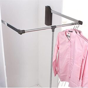 Large Closet Lifting Rack Drying Rack/Drop-Down Rail, Adjustable Pull-Down Wardrobe Rod, Suitable for Wardrobe Width 1100-1600MM, Bearing 30kg (Size : 1150-1500mm)