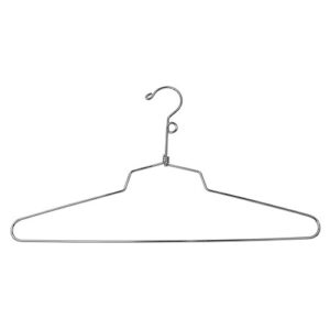 econoco commercial steel blouse and dress hanger with loop hook, 16" (pack of 100)