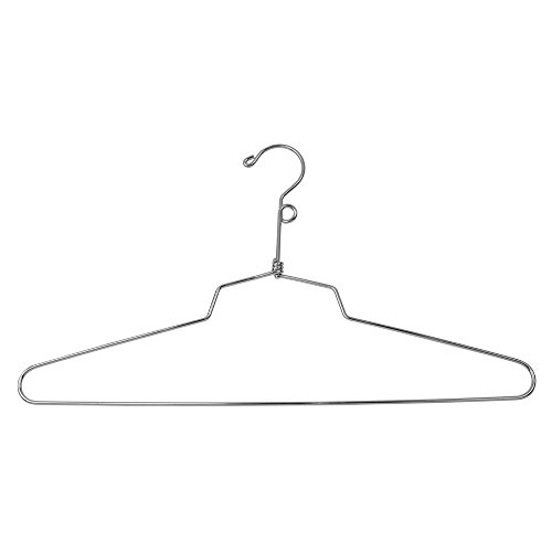 Econoco Commercial Steel Blouse and Dress Hanger with Loop Hook, 16" (Pack of 100)