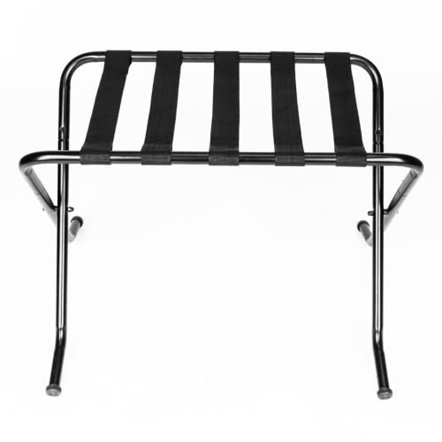 Luggage rack, guest room luggage rack, suitcase rack, steel rack, foldable, bedroom, black