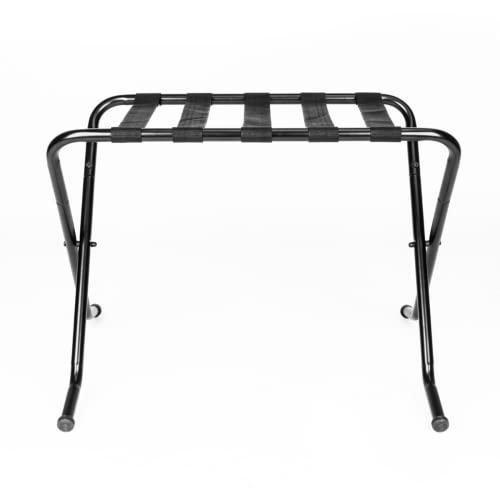 Luggage rack, guest room luggage rack, suitcase rack, steel rack, foldable, bedroom, black