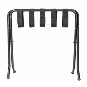 Luggage rack, guest room luggage rack, suitcase rack, steel rack, foldable, bedroom, black