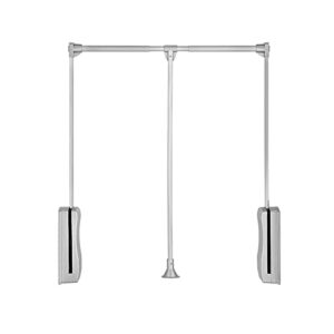 closet clothes rail drop-down wardrobe hanging rail, adjustable wall-mounted wardrobe slide rail soft reset, saving space, bearing 30kg (size : 600-830mm)