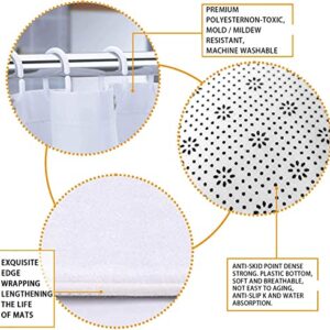 4 Piece Horror Shower Curtain Sets with Non-Slip Rugs, Toilet Lid Cover, Bath Mat and 12 Hooks, Bathroom Decor Set Accessories Waterproof Shower Curtains