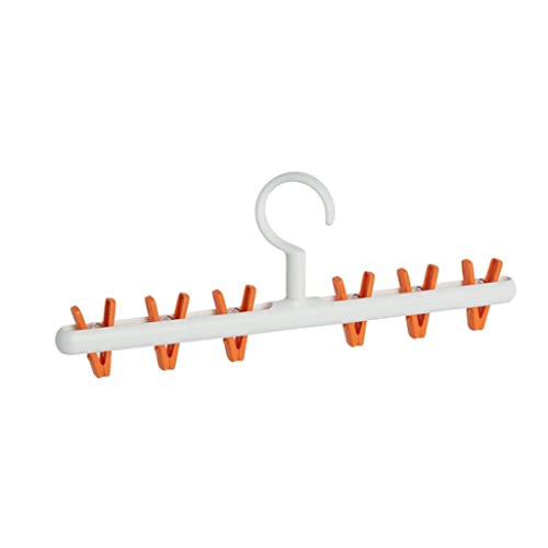 N/A Clothespin Socks Underwear Windproof Multifunctional Clip Storage Hanger Decoration Home Wardrobe Storage Travel Hanger ( Color : Orange , Size