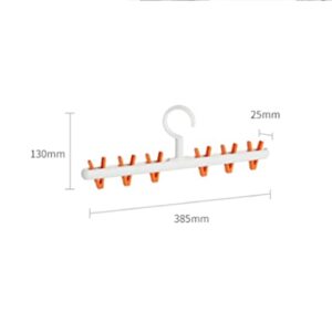 N/A Clothespin Socks Underwear Windproof Multifunctional Clip Storage Hanger Decoration Home Wardrobe Storage Travel Hanger ( Color : Orange , Size