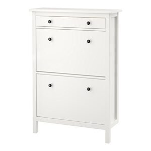 ikea hemnes shoe cabinet with 2 compartments, white