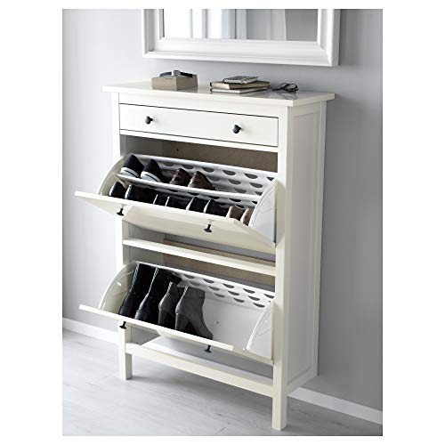 IKEA Hemnes Shoe Cabinet With 2 Compartments, White