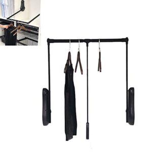 drop-down wardrobe hanger, adjustable 510-1150mm, closet rod wardrobe lifter storage rack, effectively saving space, bearing 30kg (size : 650-850mm)