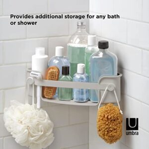 Umbra Flex with Patented Gel-Lock Technology Suction Cup, Corner Bin, Grey