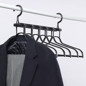 moonight time coat hangers space saving clothes hangers heavy duty,closet organizers storage hangers for suit, overcoat, down jacket, pants, shirt, skirt, shorts, dress and jeans, black